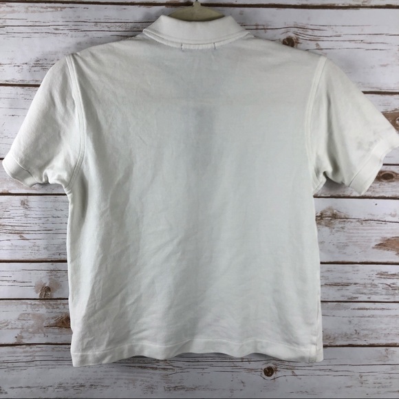 Burberry London white 1/4 button tartan plaid polo - Picture 6 of 8